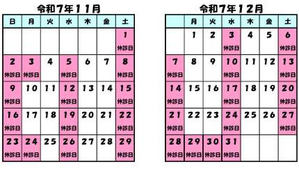 ともこ皮ふ科 診療カレンダー